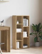 vidaXL Библиотека занаятчийски дъб 50x25x104 см