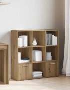 vidaXL Библиотека занаятчийски дъб 98x29x975 см инженерно дърво