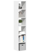 vidaXL Библиотеки 2 бр стифиращи бели 30x30x80 см инженерно дърво