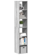 vidaXL Библиотеки 2 бр стифиращи сив сонома 30x30x80см инженерно дърво