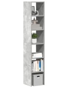 vidaXL Библиотеки 2бр стифиращи бетонно сив 30x30x80см инженерно дърво