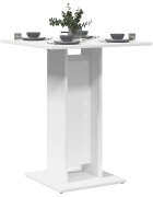 vidaXL Бистро маса бяла 60x60x75 см инженерно дърво
