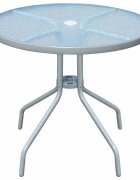 vidaXL Бистро маса сива 80x71 см стомана