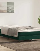 vidaXL Боксспринг легло без матрак тъмнозелено 120x220 cm кадифе