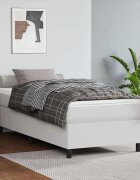 vidaXL Боксспринг легло с матрак бяло 100x200 см изкуствена кожа