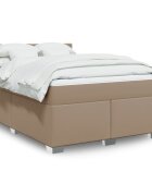 vidaXL Боксспринг легло с матрак капучино 140x200см изкуствена кожа