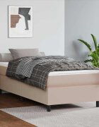 vidaXL Боксспринг легло с матрак капучино 90x200 см изкуствена кожа