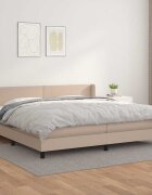 vidaXL Боксспринг легло с матрак капучино200x200 см изкуствена кожа