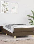vidaXL Боксспринг легло с матрак тъмнокафяво 80x200 см плат