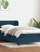 vidaXL Боксспринг легло с матрак тъмносиньо 80x220 cm кадифе