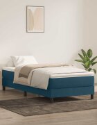 vidaXL Боксспринг легло с матрак тъмносиньо 80x220 cm кадифе