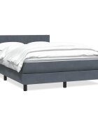 vidaXL Боксспринг легло с матрак тъмносиво 160x210 cm кадифе