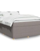 vidaXL Боксспринг легло с матрак таупе 140x200 см плат