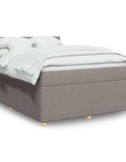 vidaXL Боксспринг легло с матрак таупе 160x200 см плат