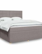 vidaXL Боксспринг легло с матрак таупе 180x200 см плат