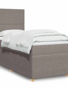 vidaXL Боксспринг легло с матрак таупе 90x200 см плат