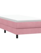vidaXL Box Spring легло без матрак розово 100x210 cm кадифе