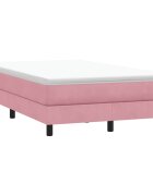 vidaXL Box Spring легло без матрак розово 120x210 cm кадифе