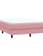 vidaXL Box Spring легло без матрак розово 140x210 cm кадифе