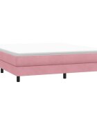vidaXL Box Spring легло без матрак розово 180x210 cm кадифе