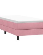vidaXL Box Spring легло без матрак розово 80x210 cm кадифе
