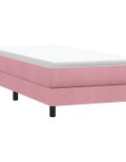 vidaXL Box Spring легло без матрак розово 90x210 cm кадифе