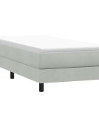 vidaXL Box Spring легло без матрак Светло сиво 100x210 cm кадифе