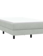 vidaXL Box Spring легло без матрак Светло сиво 120x210 cm кадифе