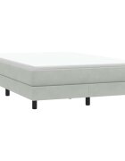 vidaXL Box Spring легло без матрак Светло сиво 140x210 cm кадифе