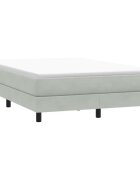 vidaXL Box Spring Легло без матрак Светло сиво 160x210 cm Кадифе