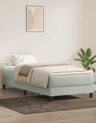 vidaXL Box Spring легло без матрак Светло сиво 80x220 cm кадифе