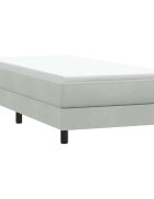 vidaXL Box Spring Легло без матрак Светло сиво 90x210 cm Кадифе