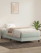 vidaXL Box Spring Легло без матрак Светло сиво 90x220 cm Кадифе
