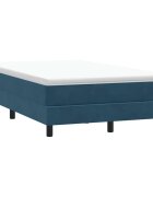 vidaXL Box Spring легло без матрак Тъмно синьо 120x210 cm кадифе