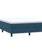 vidaXL Box Spring легло без матрак Тъмно синьо 140x210 cm кадифе