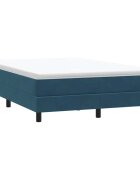 vidaXL Box Spring Легло без матрак Тъмно синьо 160x210 cm Кадифе