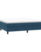 vidaXL Box Spring легло без матрак Тъмно синьо 180x210 cm кадифе