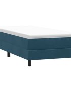 vidaXL Box Spring легло без матрак Тъмно синьо 80x210 cm кадифе