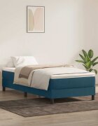 vidaXL Box Spring легло без матрак Тъмно синьо 80x220 cm кадифе