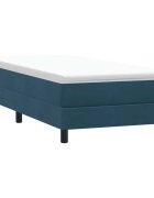 vidaXL Box Spring Легло без матрак Тъмно синьо 90x210 cm Кадифе