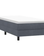 vidaXL Box Spring Легло без матрак Тъмно сиво 100x210 cm Кадифе