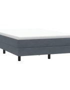 vidaXL Box Spring легло без матрак Тъмно сиво 140x210 cm Кадифе