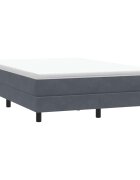 vidaXL Box Spring Легло без матрак Тъмно сиво 160x210 cm Кадифе