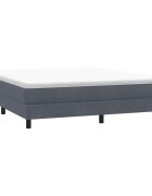 vidaXL Box Spring легло без матрак Тъмно сиво 180x210 cm Кадифе