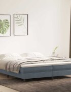 vidaXL Box Spring Легло без матрак Тъмно сиво 200x210 cm Кадифе