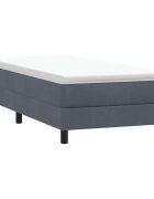 vidaXL Box Spring Легло без матрак Тъмно сиво 80x210 cm Кадифе
