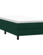 vidaXL Box Spring Легло без матрак Тъмнозелено 100x210 cm Кадифе