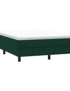 vidaXL Box Spring Легло без матрак Тъмнозелено 140x210 cm Кадифе