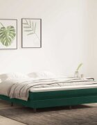 vidaXL Box Spring легло без матрак Тъмнозелено 180x220 cm кадифе