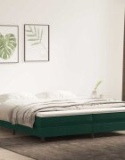 vidaXL Box Spring Легло без матрак Тъмнозелено 200x210 cm Кадифе